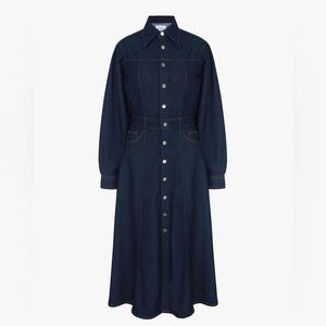Anthropologie Aligne Kierfer Denim Indigo Dress - US 2